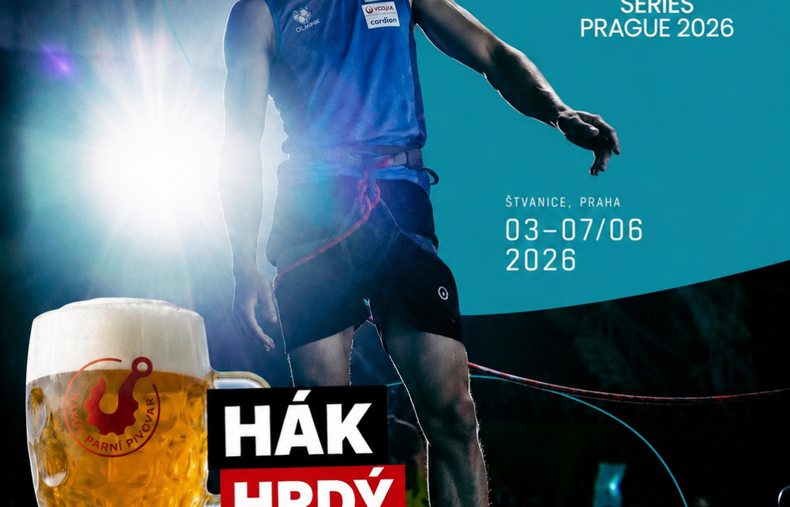 Pivovar Hák hrdý partner World Climbing Series Prague 2026
